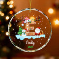 Personalizado muñeco de nieve Santa Claus Acrílico Adorno de cristal con el nombre y el año Árbol Decoración Regalo de Navidad para Niños Amigos