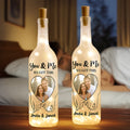 Lámpara de botella LED personalizada con foto de manos cogidas y nombre Regalo de San Valentín Aniversario para pareja