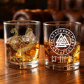 Vaso de Whisky Personalizado Viking Runes 10 oz con Nombre Día del Padre Cumpleaños Regalo para Hombres Amantes del Whisky