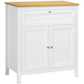Sideboard with Drawer Double Doors & Adjustable Shelf, White