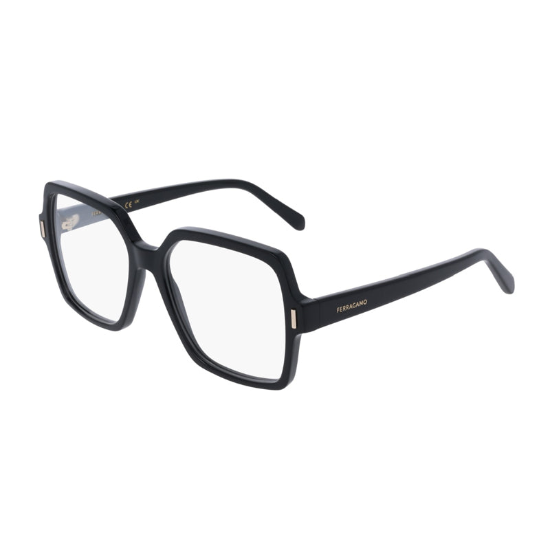 Ferragamo SF3031001 Square-Frame Optical Eyeglasses — Black