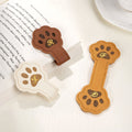 Marca páginas magnético de cuero con forma de patita personalizado con inicial Accesorio de lectura Regalo de cumpleaños para ratón de biblioteca amante de los libros
