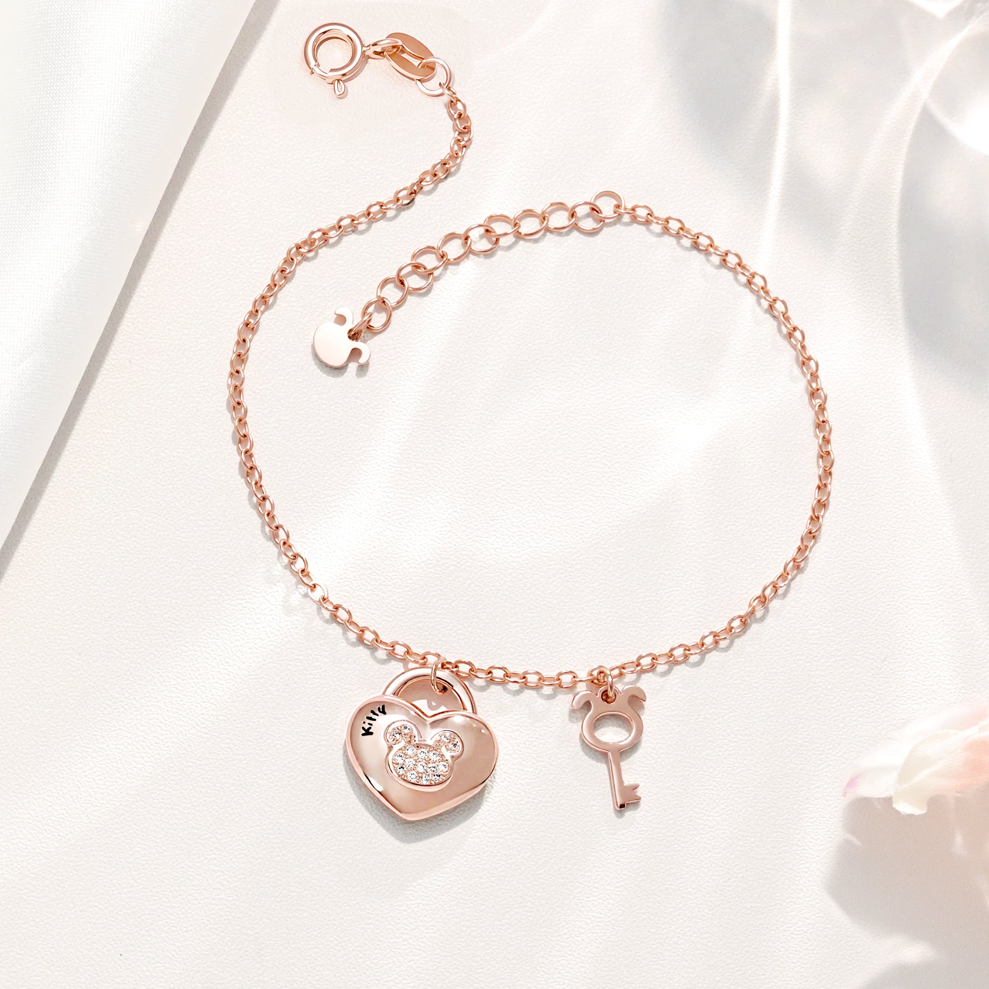 Personalizado lindo Marsupilami Silueta en forma de corazón Llave Colgante Pulsera con nombre Navidad Regalo para ella | Callie × Marsupilami®.