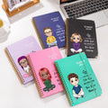 Planificador personalizado I Love You Cartoon Boy Girl Name 2026 Cuaderno espiral A5 con páginas semanales, mensuales y planificadoras Cumpleaños Año Nuevo Regalo para niños