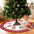 Personalizado copo de nieve de caramelo floral inicial falda del árbol de Navidad con 2-8 nombres de fiesta de vacaciones decoración del hogar de Navidad regalo para la familia amigos
