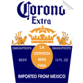 Corono Beer Bottle Single Self Adhesive Label - License and Royalty Free for Film Use By Prop Money Inc.