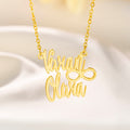Personalizada Corazón Paw Print Infinito Collar Colgante con Doble Nombres Dainty Joyería Cumpleaños Aniversario Regalo para Mujeres Pareja