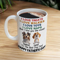 Personalizado 1-4 Lindo 3D Perros de dibujos animados Taza de cerámica con nombres Cumpleaños Día del Padre Día de la Madre Regalo para Papá Mamá Amantes de los perros