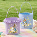 Cesta personalizada de Peter Rabbit Duck Sheep con nombre y volantes Easter Egg Hunting Easter Party Favors Gift for Kids