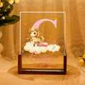 Personalizado 12 animales del zodiaco acrílico LED Luz de noche con base de madera y el nombre de cumpleaños Aniversario de regalo para la familia Niños