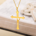 Personalizada Cruz Nombre Collar Dainty Joyería Bautizo Oración Día Regalo para las mujeres cristianas