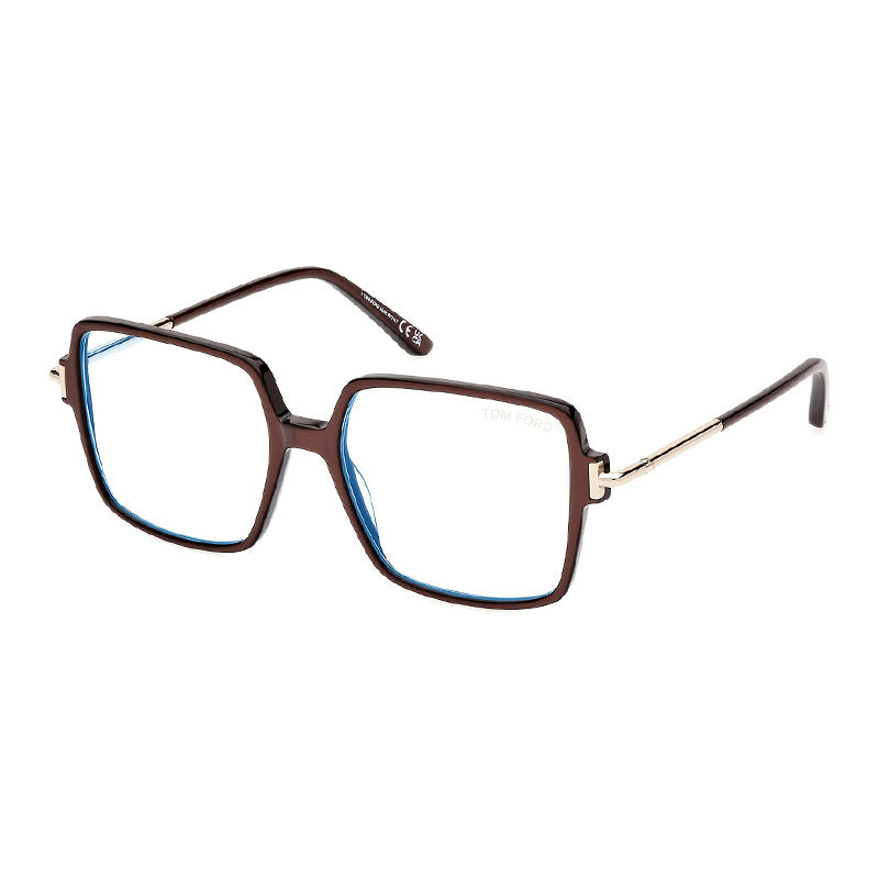 Tom Ford FT5915-B005 Oversized Square-Frame Eyeglasses — Brown