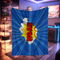 Personalizado lindo estilo cómic burbuja del discurso suave manta con nombre Club decoración del hogar regalo de cumpleaños para los niños fans de cómic