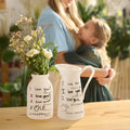 Foto personalizada escrita a mano Florero de cerámica con la edad y 1-8 nombres Cumpleaños Día de la Madre Regalo para Mamá Abuela Familia