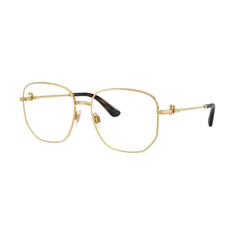 Dolce & Gabbana DG135602 Metal Square-Frame Eyeglasses — Gold