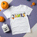 Personalizado Lindo Fantasma Calabaza Alfabeto 100% Algodón Niño Camiseta Bebé Body con Nombre Bienvenido Halloween Costume Holiday Gift for Kids