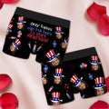 Personalizado Petardo Sombrero Cara Foto Ropa interior masculina Boxer Breve Día de la Independencia Día de San Valentín Aniversario Regalo para Maridos Novios