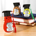 Gorro de graduación personalizado con borla Calabaza Patata Aguacate Muñeco de ganchillo hecho a mano con nombre y año Decoración de escritorio Fiesta de graduación Regalo para graduados