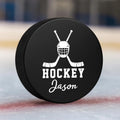 Personalizado Hockey Hielo Casco Stick Jugador Silueta Diseño Hockey Hielo Puck con Nombre Pista de Hielo Día de Juego Equipo Regalo para Hockey Hielo Jugador Amante