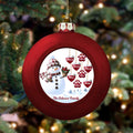 Personalizado 1-14 Huellas Corazones Muñeco de Nieve Bola de Navidad Adorno con Nombre y Texto Decoración Navideña Regalo de Navidad para Familia Amigos