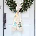 Árbol de Navidad Personalizado Monograma 100% Algodón Guirnalda Faja con Inicial Bordada Decoración del Hogar Regalo de Navidad para Amigos de la Familia