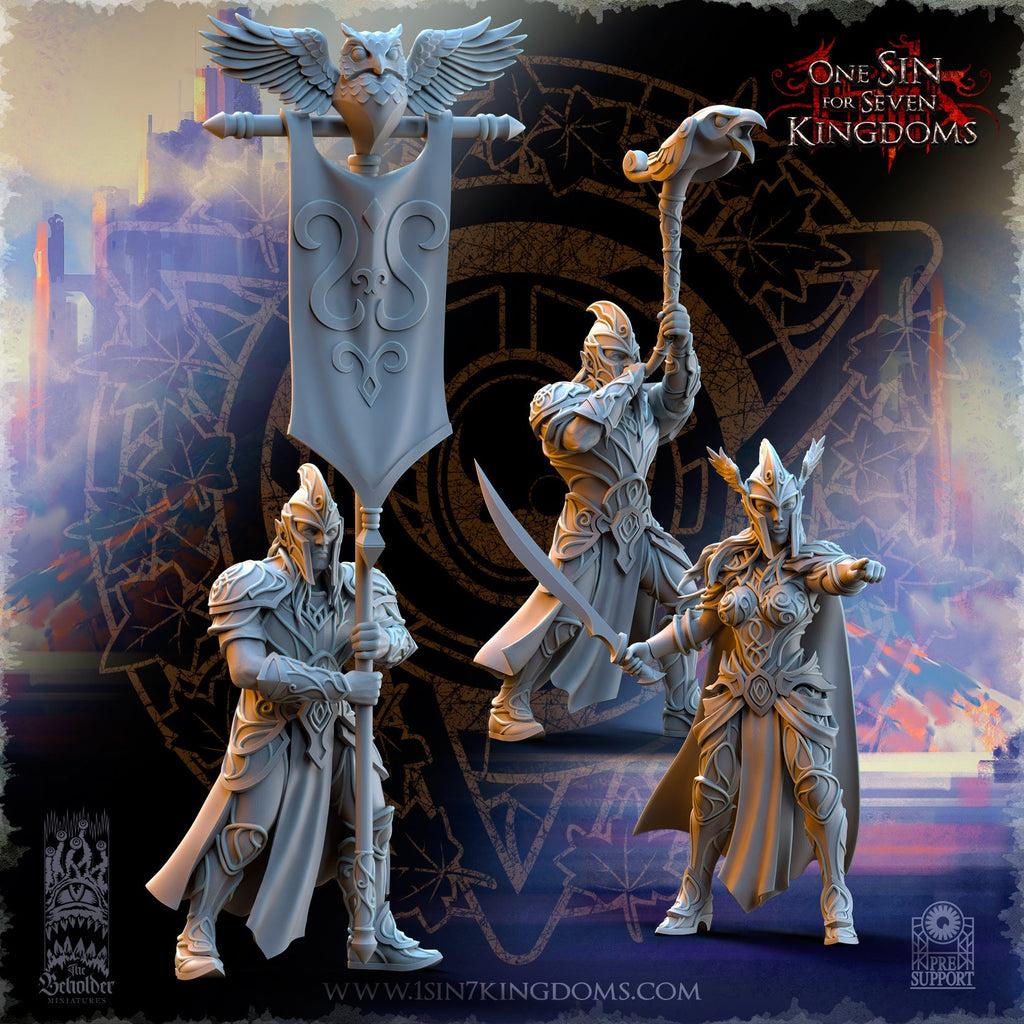 Silvermoor Elves Warriors, The Beholder Miniatures