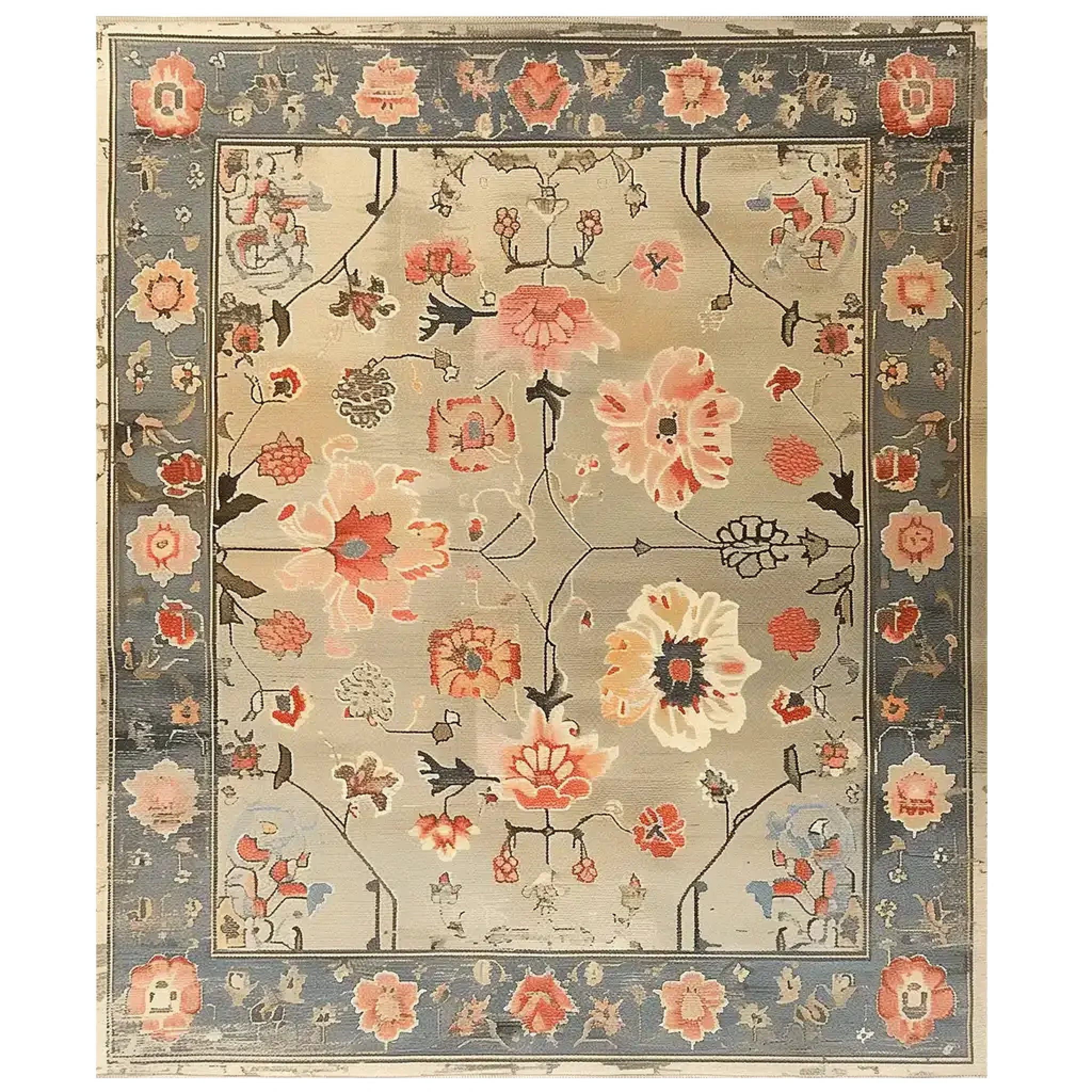Elysian Bloom Knotted Wool Rug