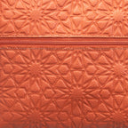 Orange Embossed Crossbody Bag with Islamic Design Pattern