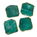 Emerald Green Agate Aventurine Coaster Set of 4