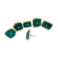 Emerald Green Agate Cabinet Door Pull Handle - Set of 6