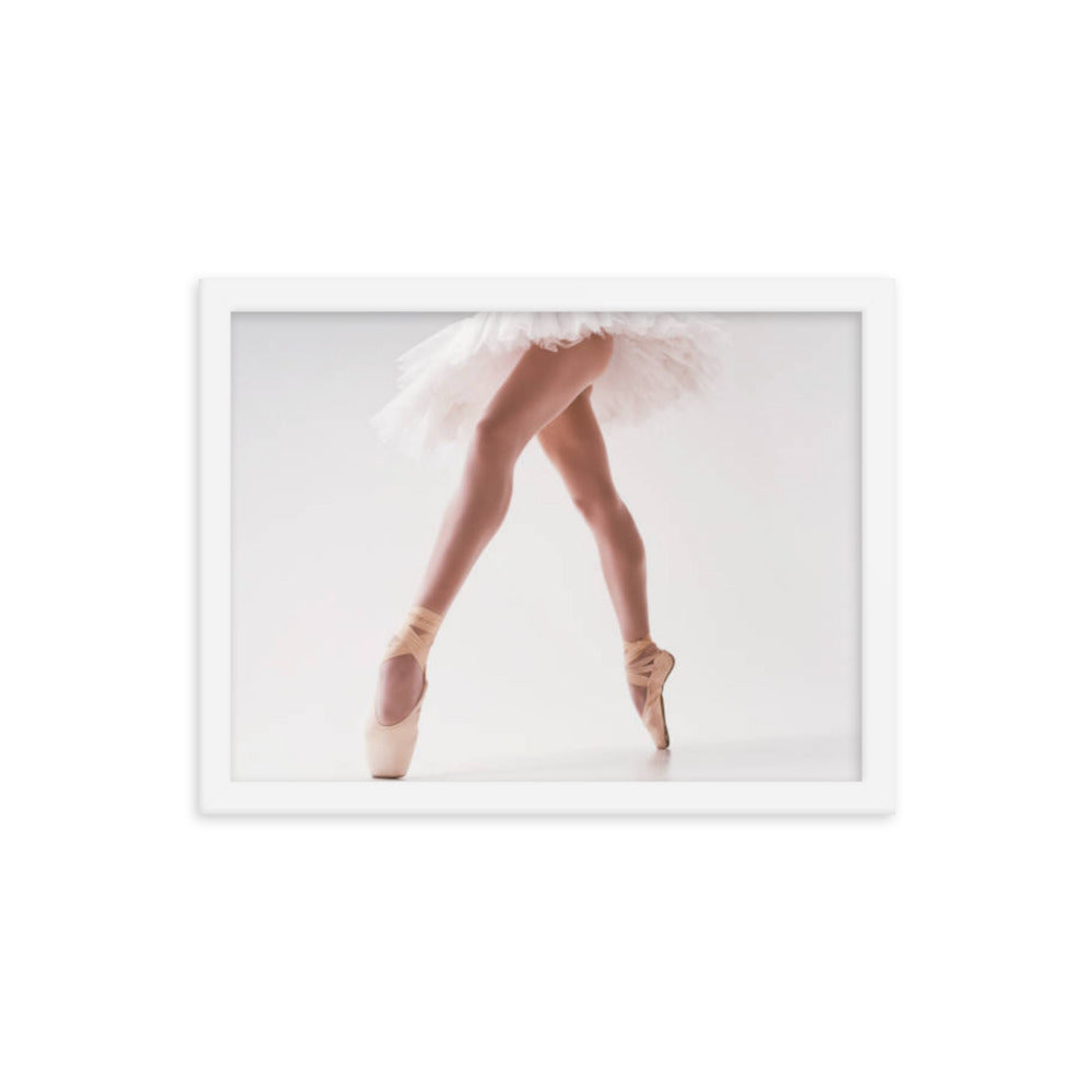 En Pointe Elegance | Dance-Art Framed Poster #52 (17.5" H x 21.5" W)
