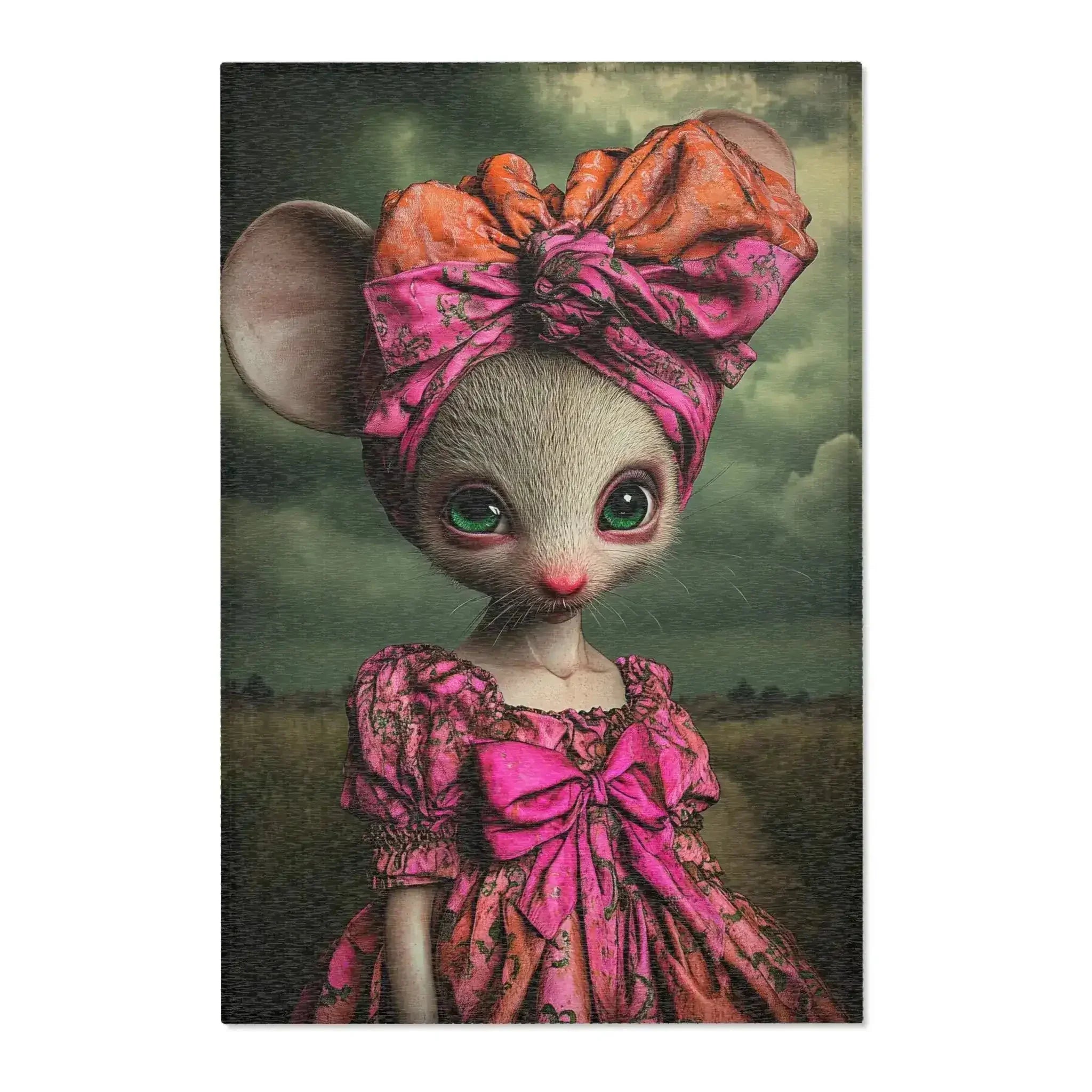 Enchanted Mouse Elegance Art Nouveau Rug