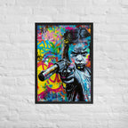 Cuadro decorativo con marco Niña Enfadada 2