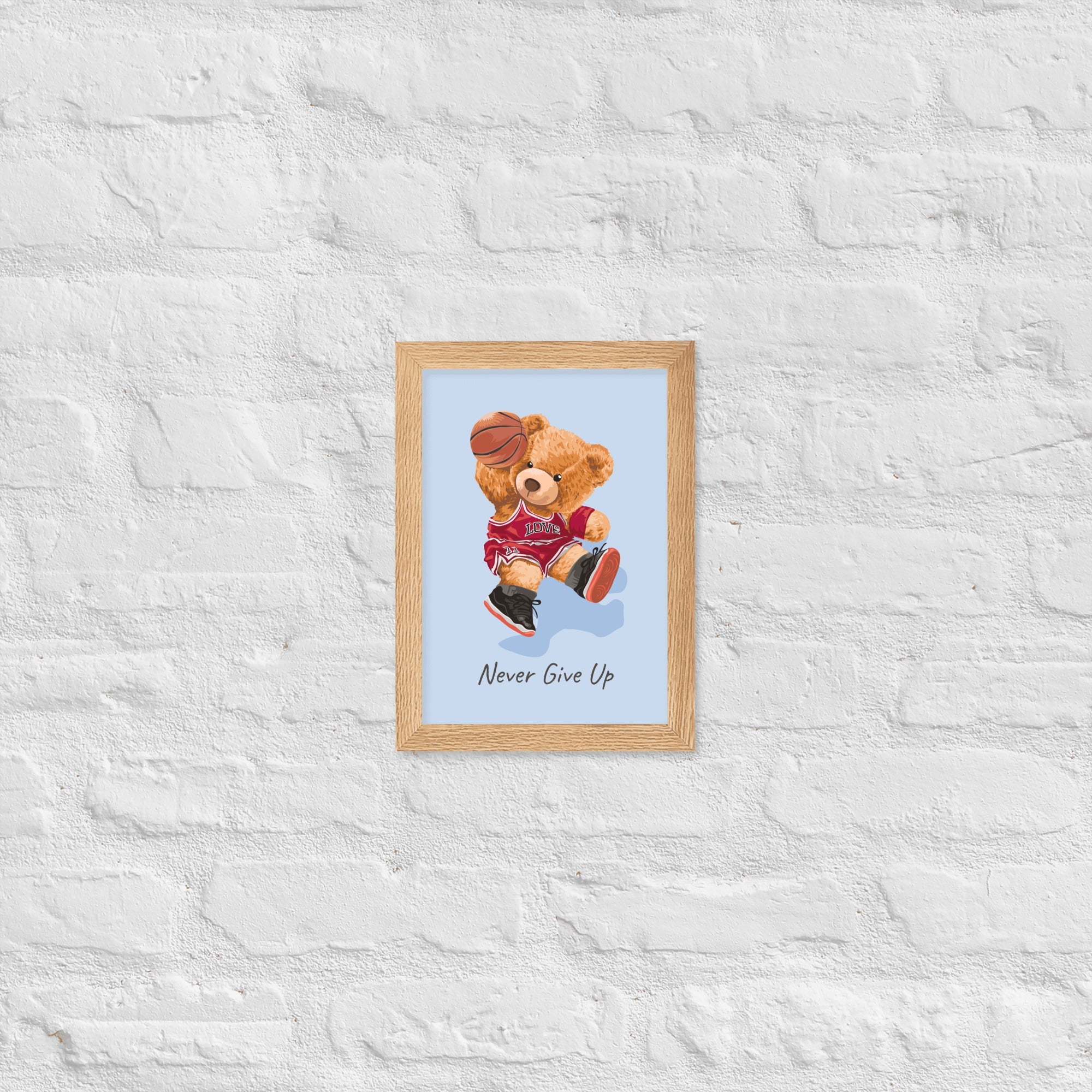 Cuadro decorativo Nerver give up Osito