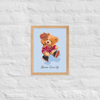 Cuadro decorativo Nerver give up Osito