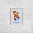 Cuadro decorativo Nerver give up Osito