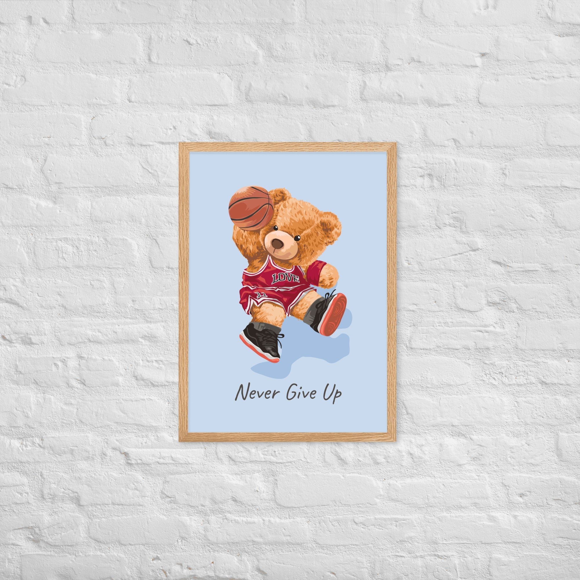 Cuadro decorativo Nerver give up Osito