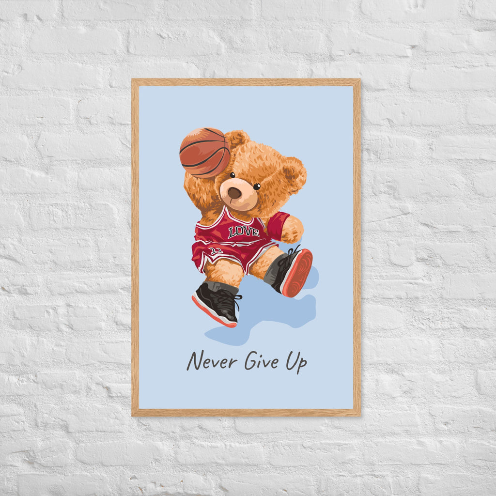 Cuadro decorativo Nerver give up Osito