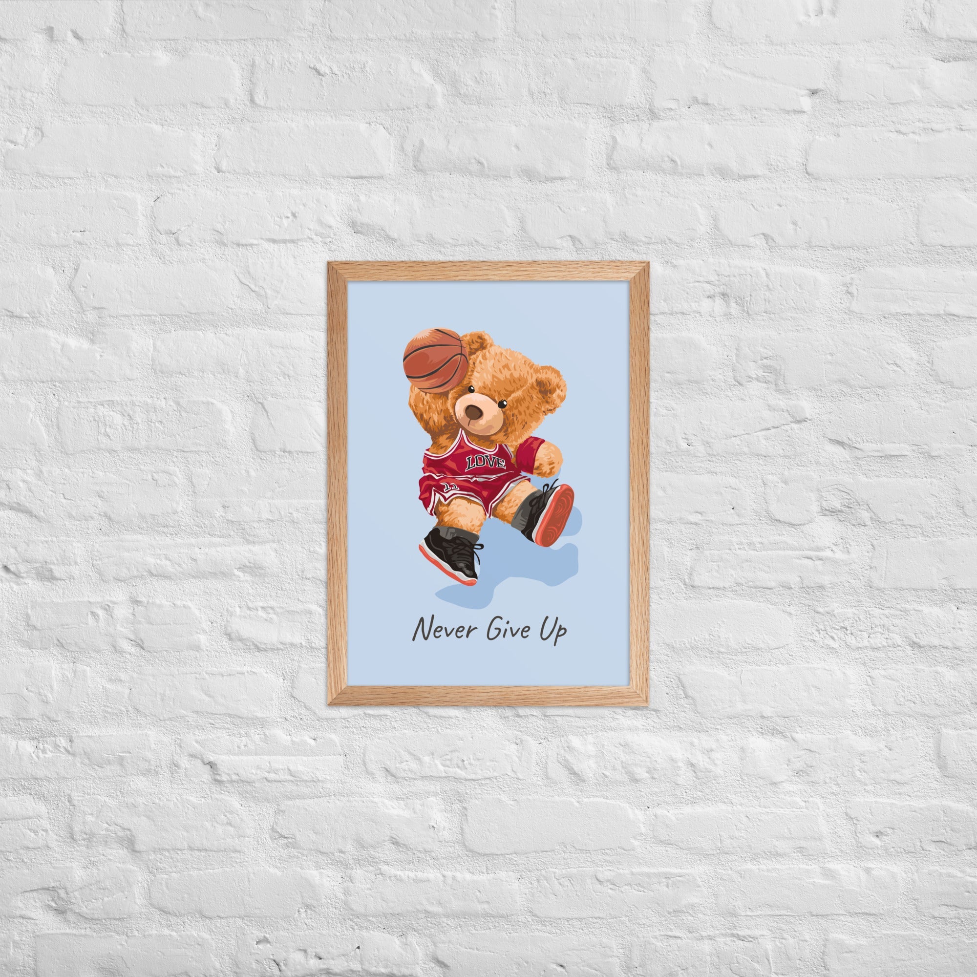 Cuadro decorativo Nerver give up Osito