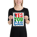 Cuadro decorativo  Yes You Can con marco