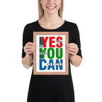 Cuadro decorativo  Yes You Can con marco