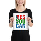 Cuadro decorativo  Yes You Can con marco