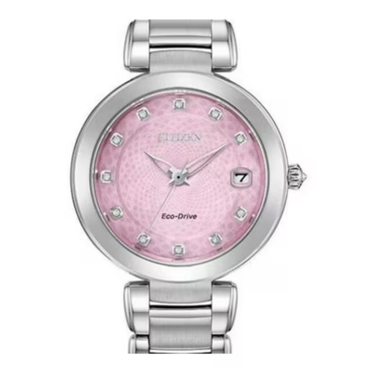 Citizen Diamond-Dial Eco-Drive Watch — Pink
