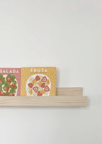 Estantes flotantes lisos de madera maciza