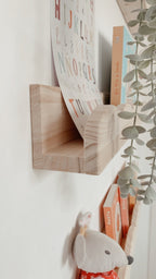 Estantes flotantes nube de madera maciza