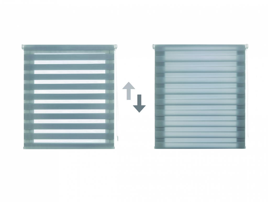 Estor Enrollable 107X180 GRIS Noche y Día EASY FIX