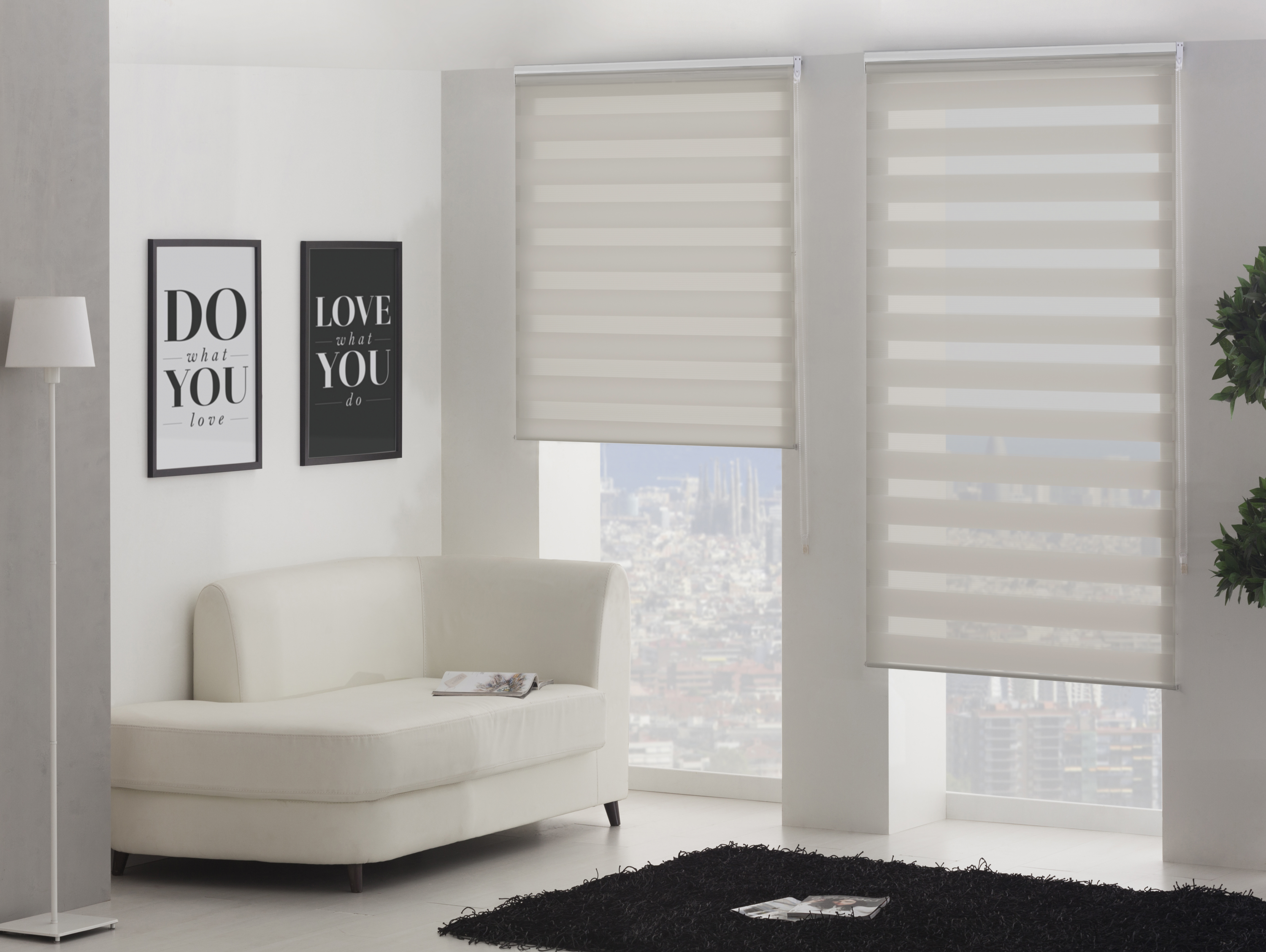 Estor Enrollable 140X250 CRUDO Noche y Día