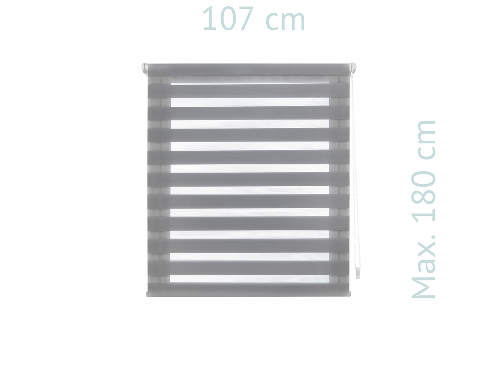 Estor Enrollable 107X180 GRIS Noche y Día EASY FIX