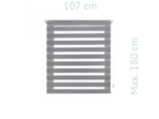 Estor Enrollable 107X180 GRIS Noche y Día EASY FIX