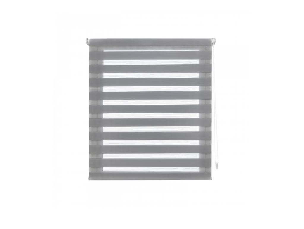 Estor Enrollable 107X180 GRIS Noche y Día EASY FIX
